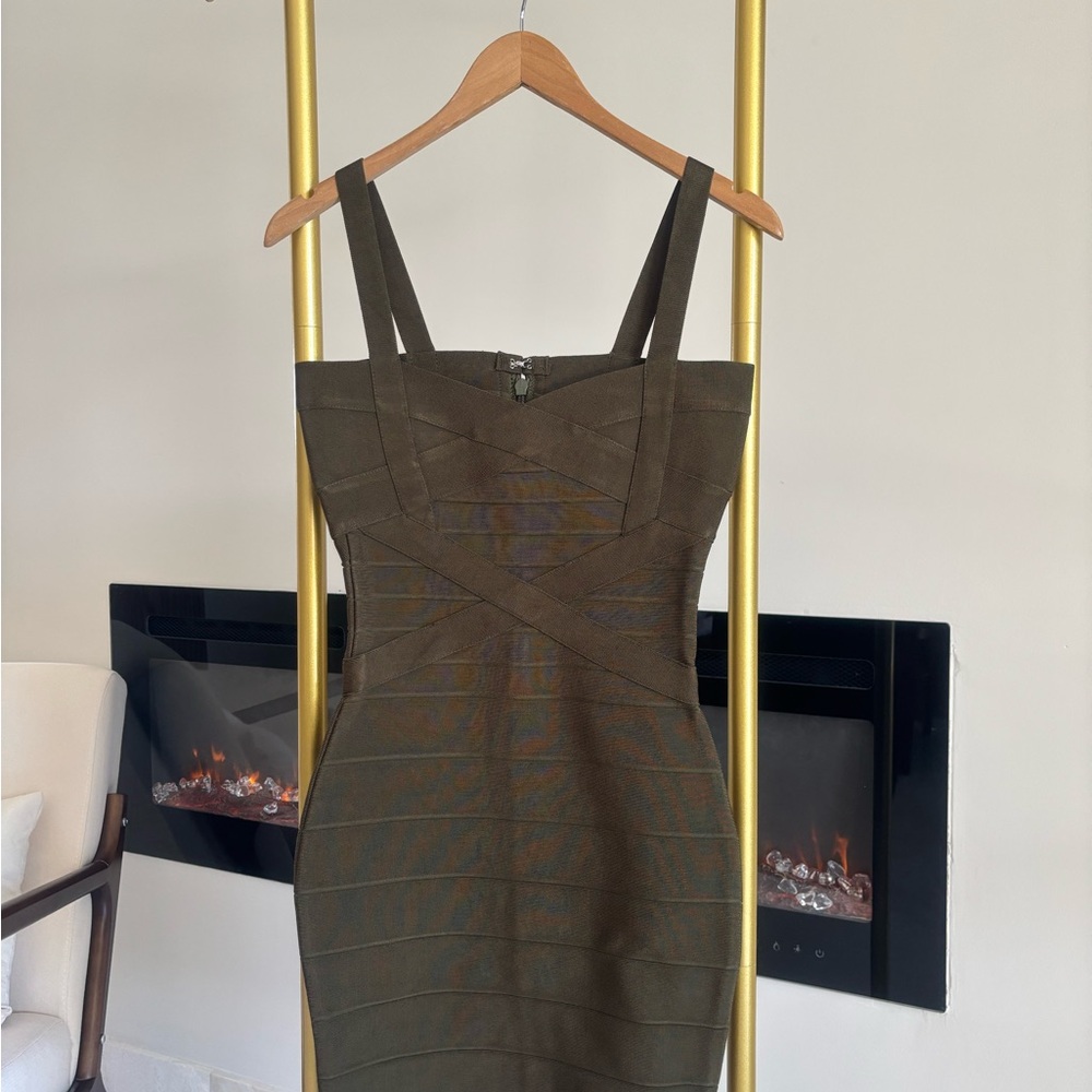 Source Unknown Olive Midi Dress